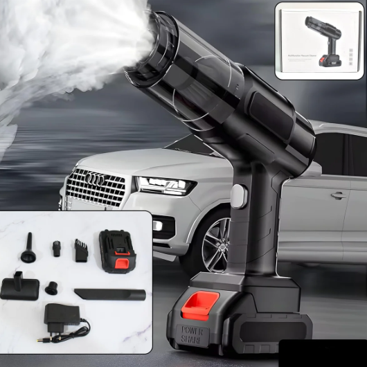 Aspirateur à Main + Souffleur 2en1 Rechargeable – Voiture, Ordinateur & Maison | Handstofzuiger + Blaasmond 2in1 Oplaadbaar – Auto, Computer & Thuis
