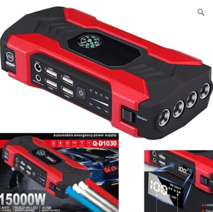 Power Bank Jump Starter 15000W – Lampe intégrée | Powerbank Jump Starter met Lamp