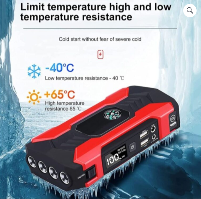Power Bank Jump Starter 15000W – Lampe intégrée | Powerbank Jump Starter met Lamp