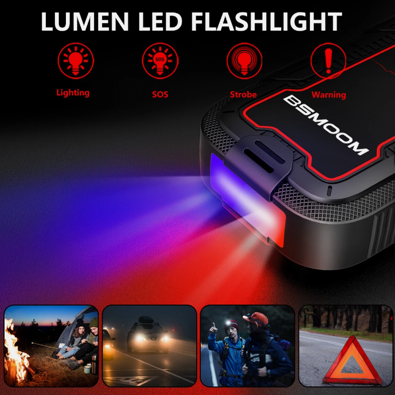 Booster Batterie Voiture 2000A Peak - Démarreur de Secours Portable avec Power Bank et Écran LCD | Auto Jumpstarter 12800mAh - Draagbare Starthulp met Power Bank en LCD-scherm