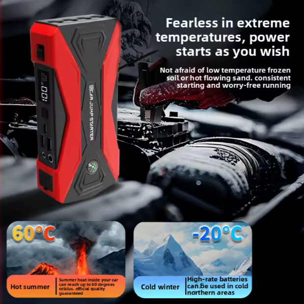 Démarreur de Batterie Voiture Portable – Booster & Compresseur / Draagbare Auto Jumpstarter – Booster & Compressor
