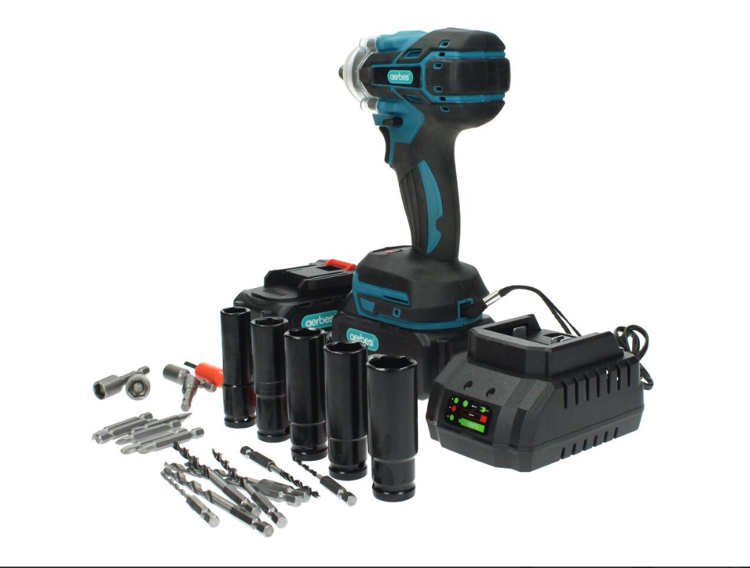 Boulonneuse à Choc 48V Puissante - 2 Batteries, Desserre les Roues en 10 Secondes - Kit Voiture Complet