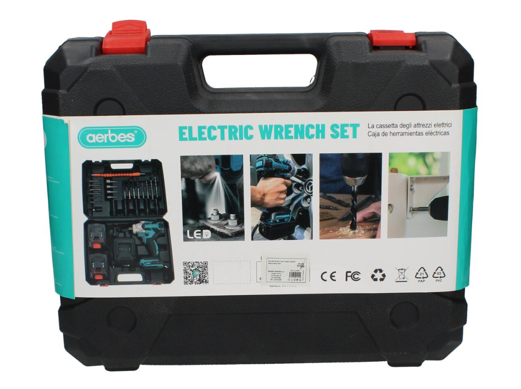 Boulonneuse à Choc 48V Puissante - 2 Batteries, Desserre les Roues en 10 Secondes - Kit Voiture Complet