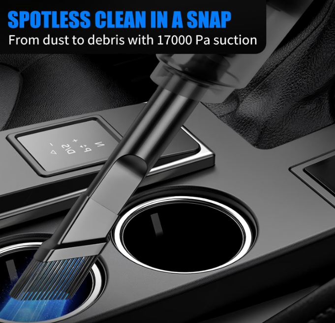 Aspirateur à Main + Souffleur 2en1 Rechargeable – Voiture, Ordinateur & Maison | Handstofzuiger + Blaasmond 2in1 Oplaadbaar – Auto, Computer & Thuis