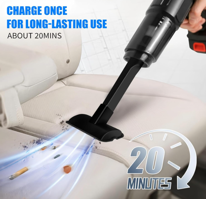 Aspirateur à Main + Souffleur 2en1 Rechargeable – Voiture, Ordinateur & Maison | Handstofzuiger + Blaasmond 2in1 Oplaadbaar – Auto, Computer & Thuis