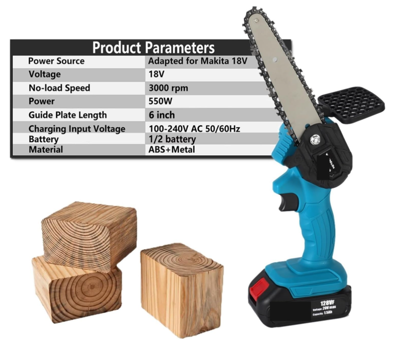 Sécateur Sans Fil + Tronçonneuse Électrique 6 Pouces 2-en-1 – Scie à Chaîne & Élagage Branches + Coffret | Draadloze Snoeischaar + Kettingzaag 6 Inch 2-in-1 – Elektrisch Tuingereedschap + Koffer