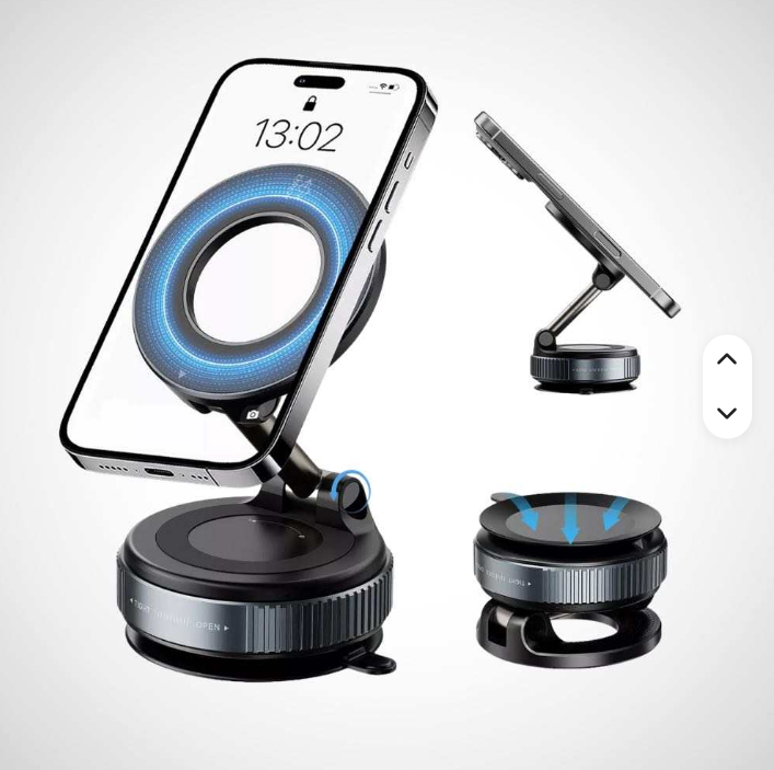 Support Téléphone Magnétique Voiture – Ventouse Vacuum Pro 360°
