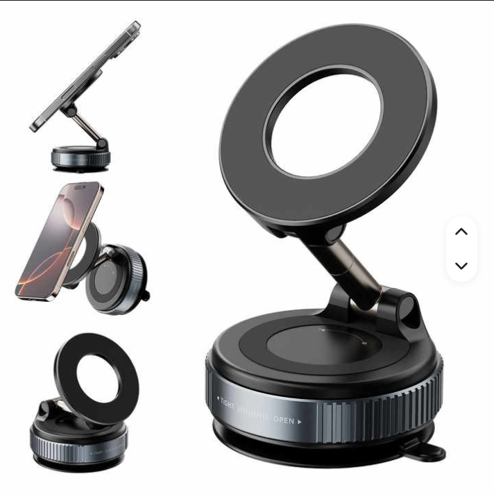 Support Téléphone Magnétique Voiture – Ventouse Vacuum Pro 360°