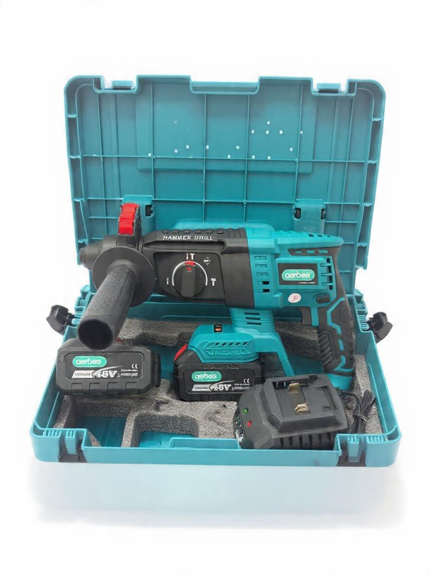 Perforateur Sans Fil AERBES 48V – Marteau Burineur Brushless + 2 Batteries NEUF | Draadloze Boorhamer AERBES 48V – Brushless Beitelhamer + 2 Accu's NIEUW